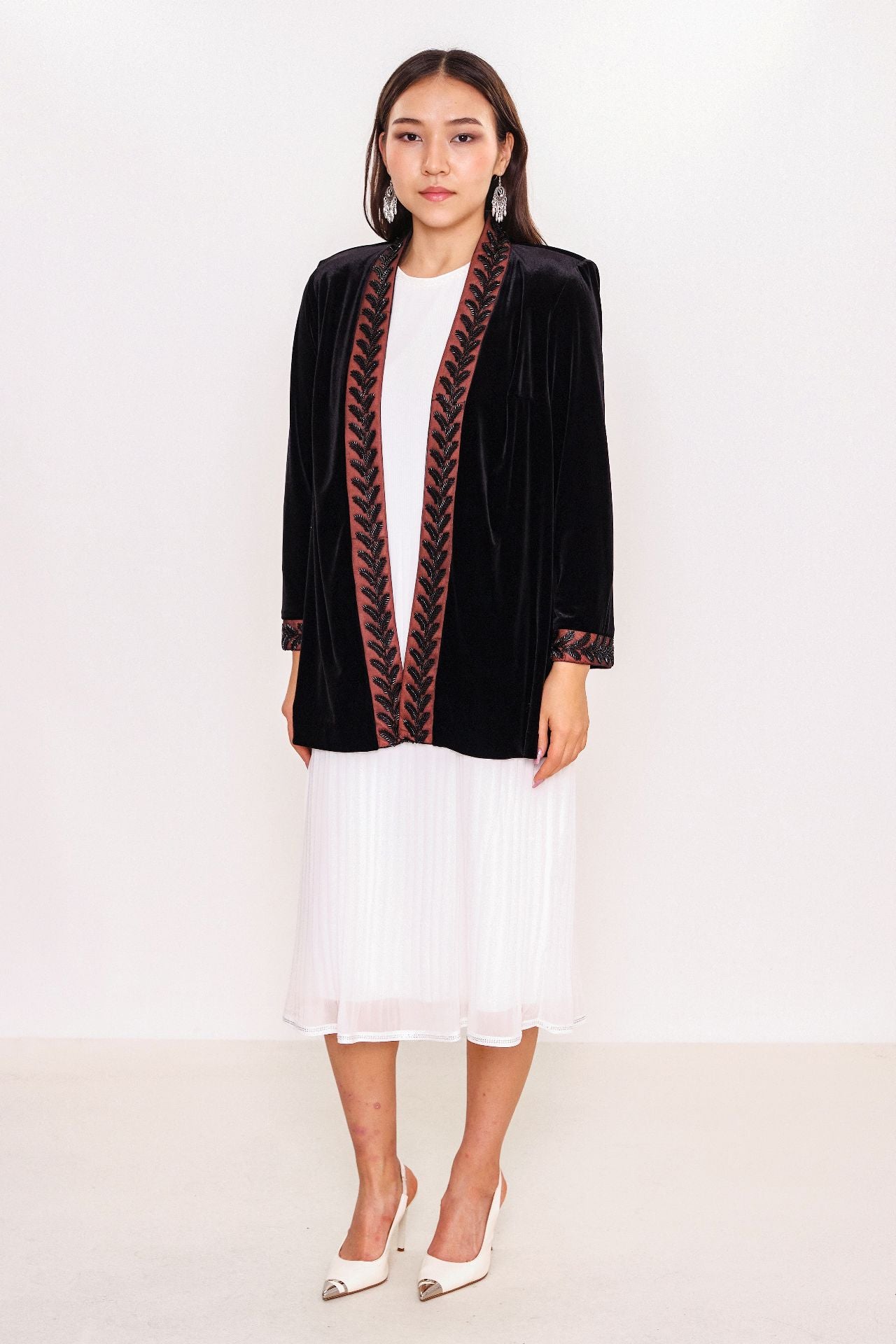Ksas - Plus Size Cardigan (KSAS4087-K) - 8690202512726