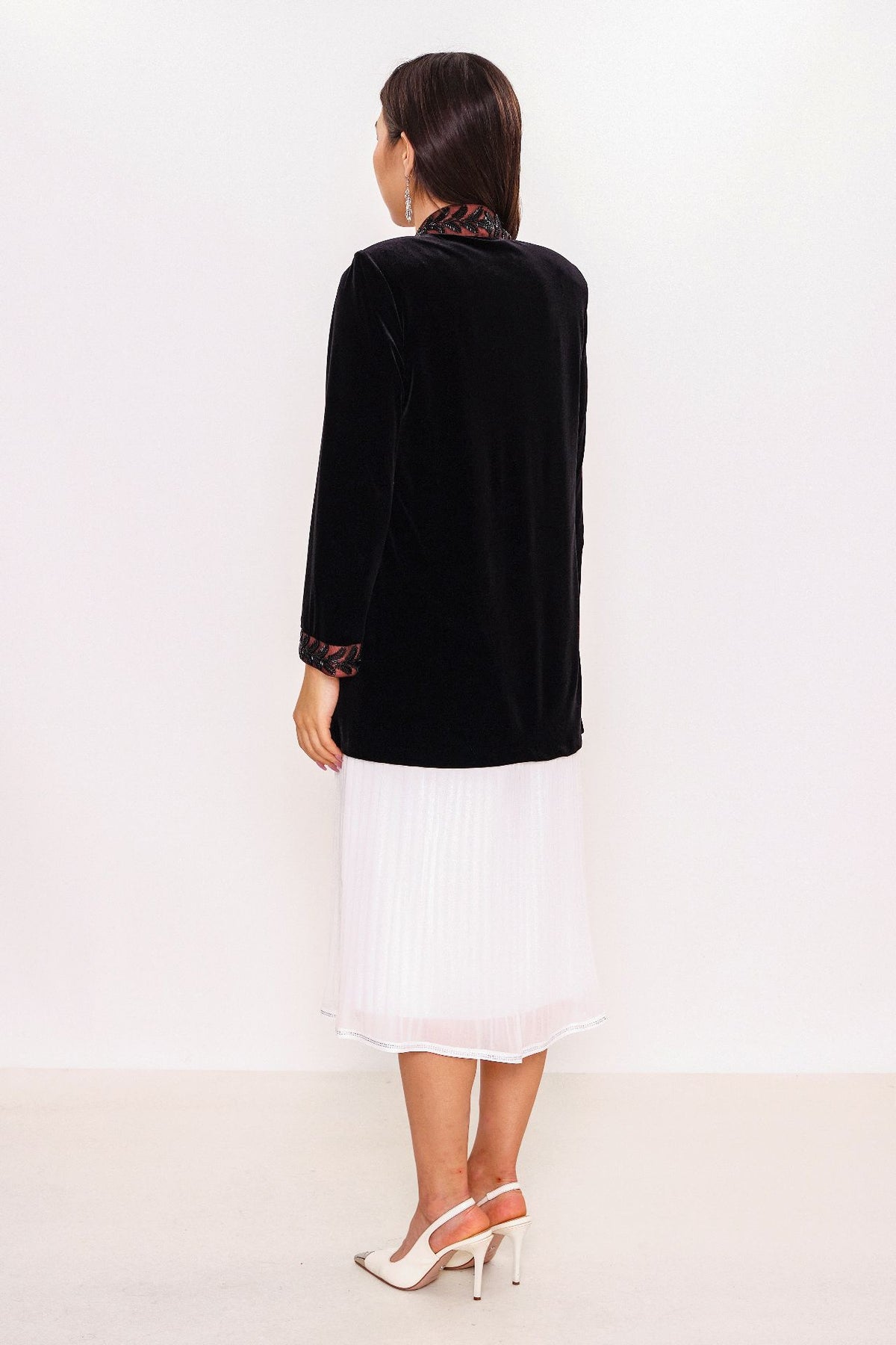 Ksas - Plus Size Cardigan (KSAS4087-K) - 8690202512726