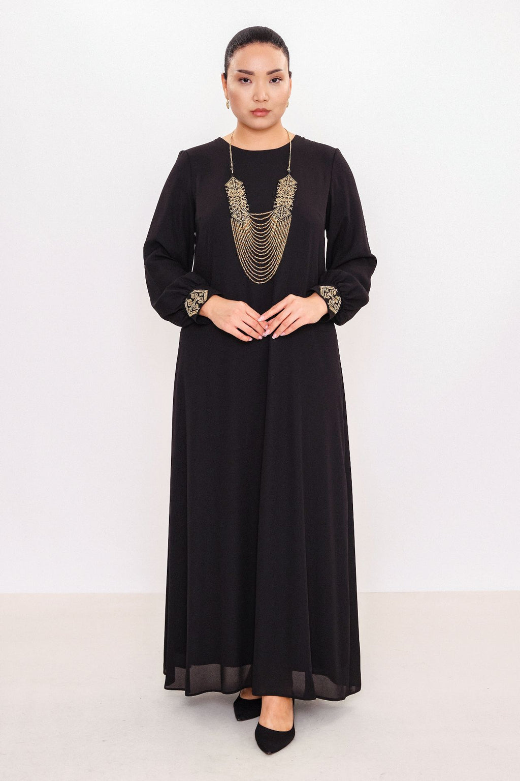 Ksas - Plus Size Dress (KSASEL-1014) - 8690202520875