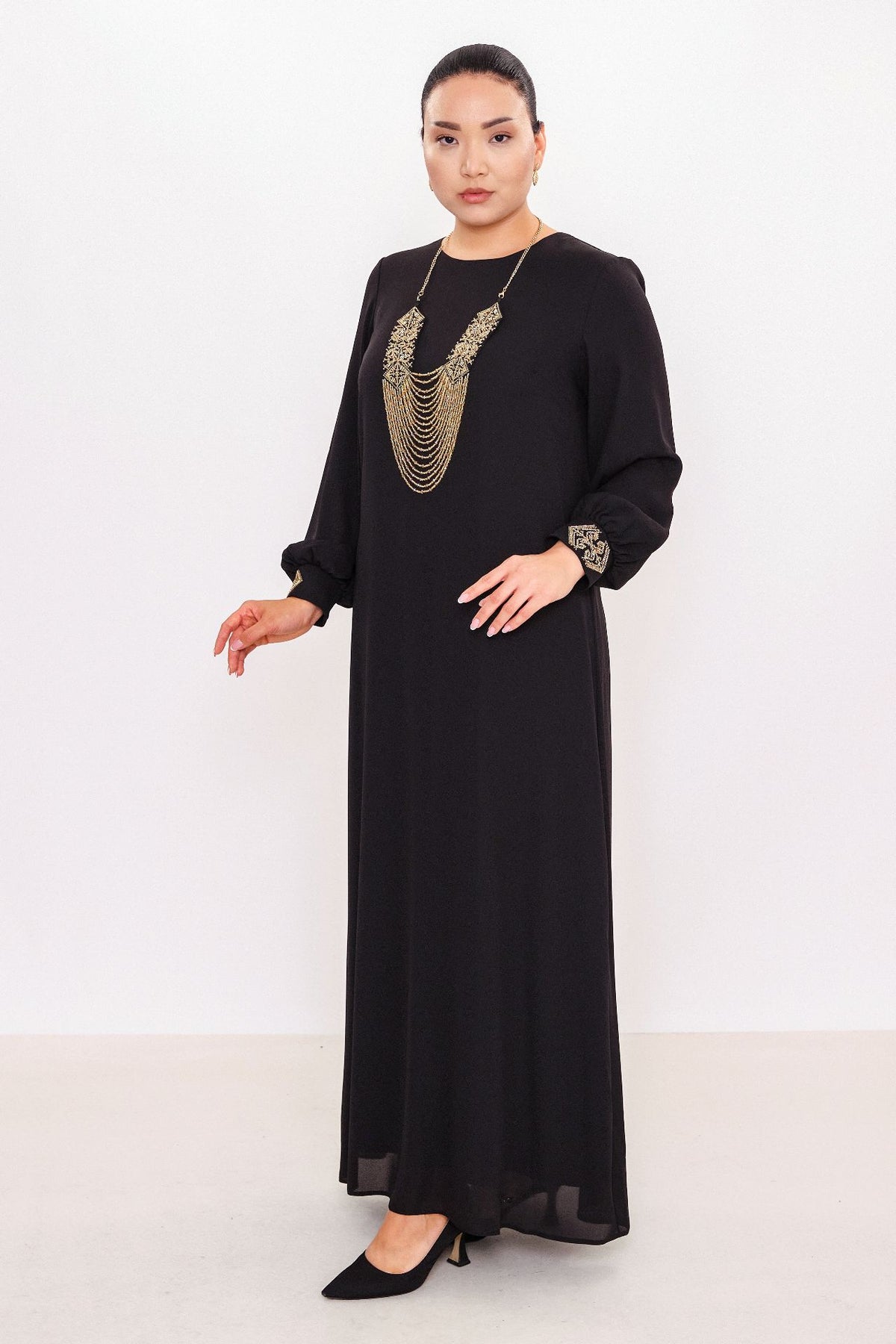 Ksas - Plus Size Dress (KSASEL-1014) - 8690202520875