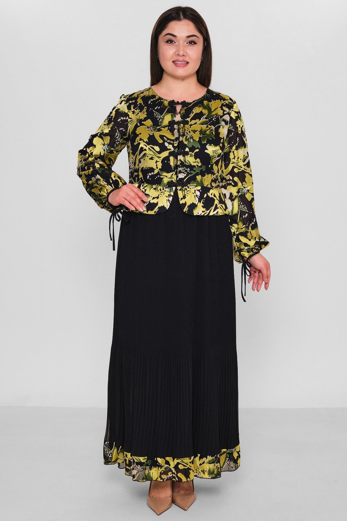 Ksas - Plus Size Dress (KSAS32319) - 8690202521186