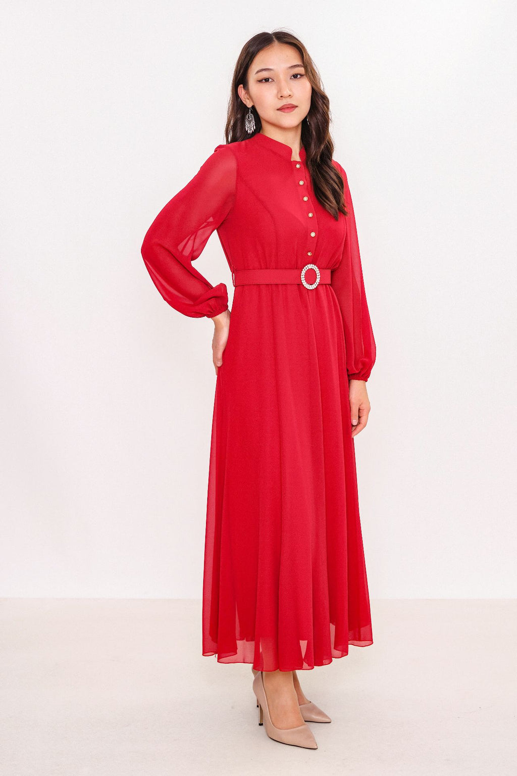 Ksas - Plus Size Dress (KSAS31980-K) - 8690202521490