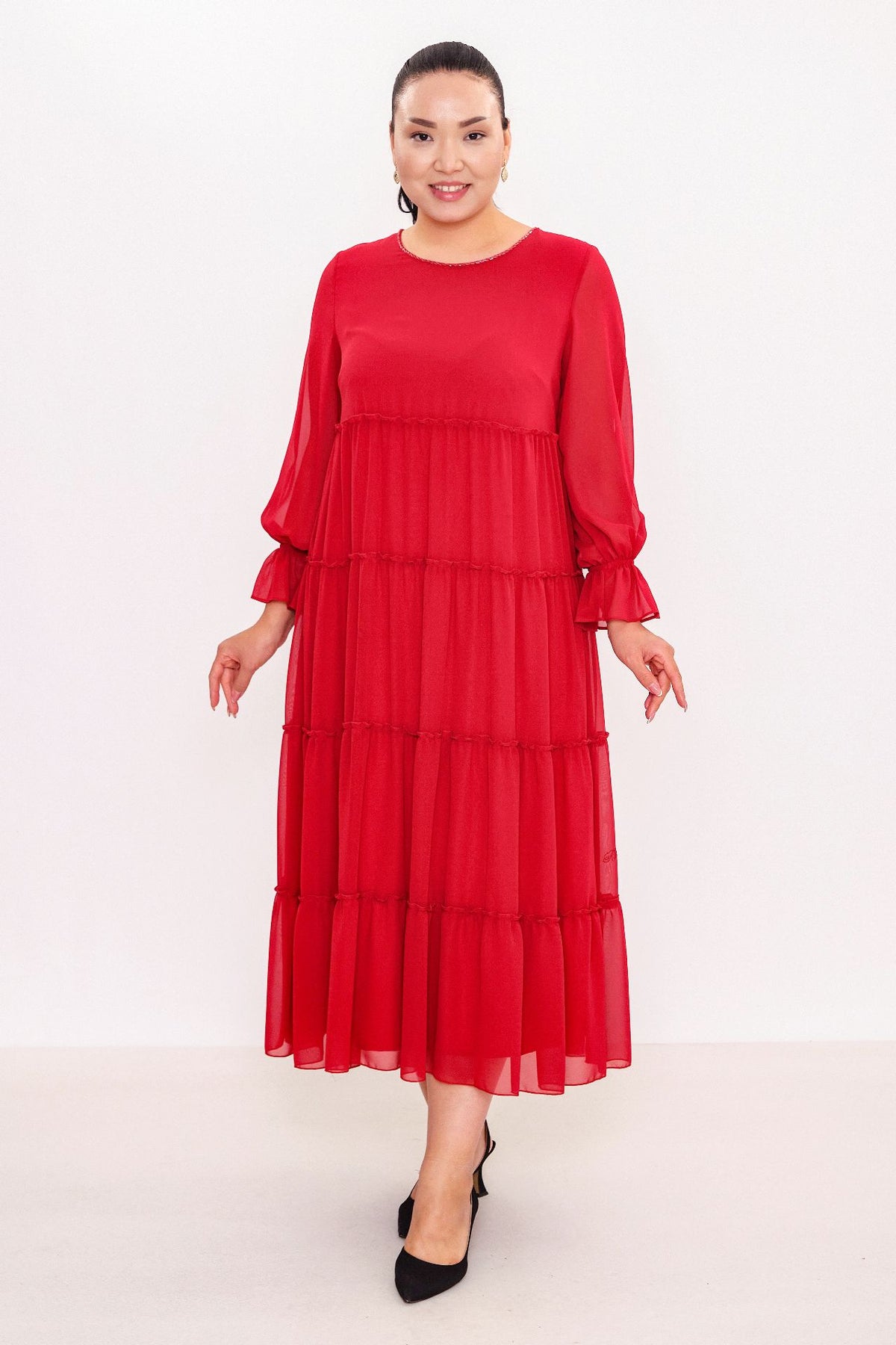 Ksas - Plus Size Dress (KSAS32268) - 8690202521506