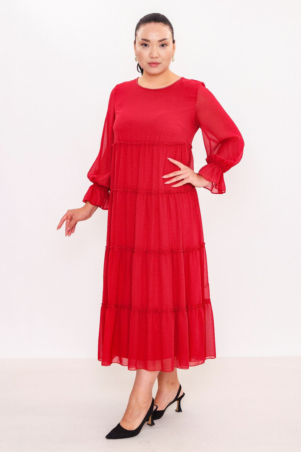 Ksas - Plus Size Dress (KSAS32268) - 8690202521506