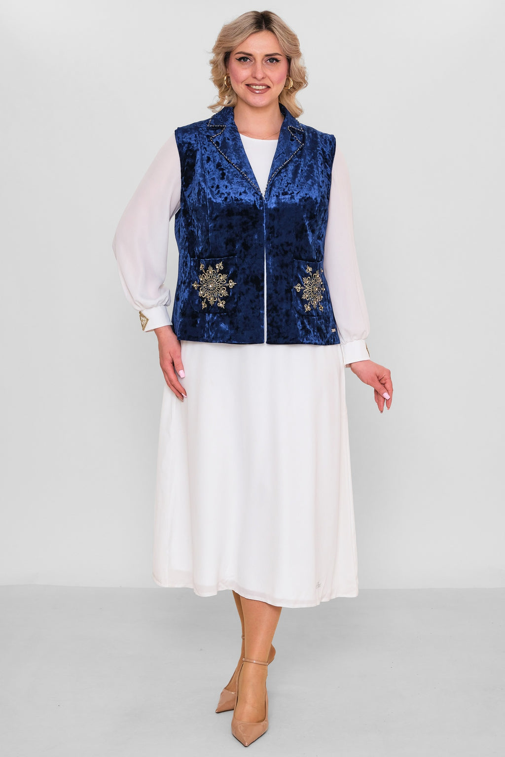 Ksas - Extended Plus Size Cardigan (KSAS4131-1) - 8690202532847