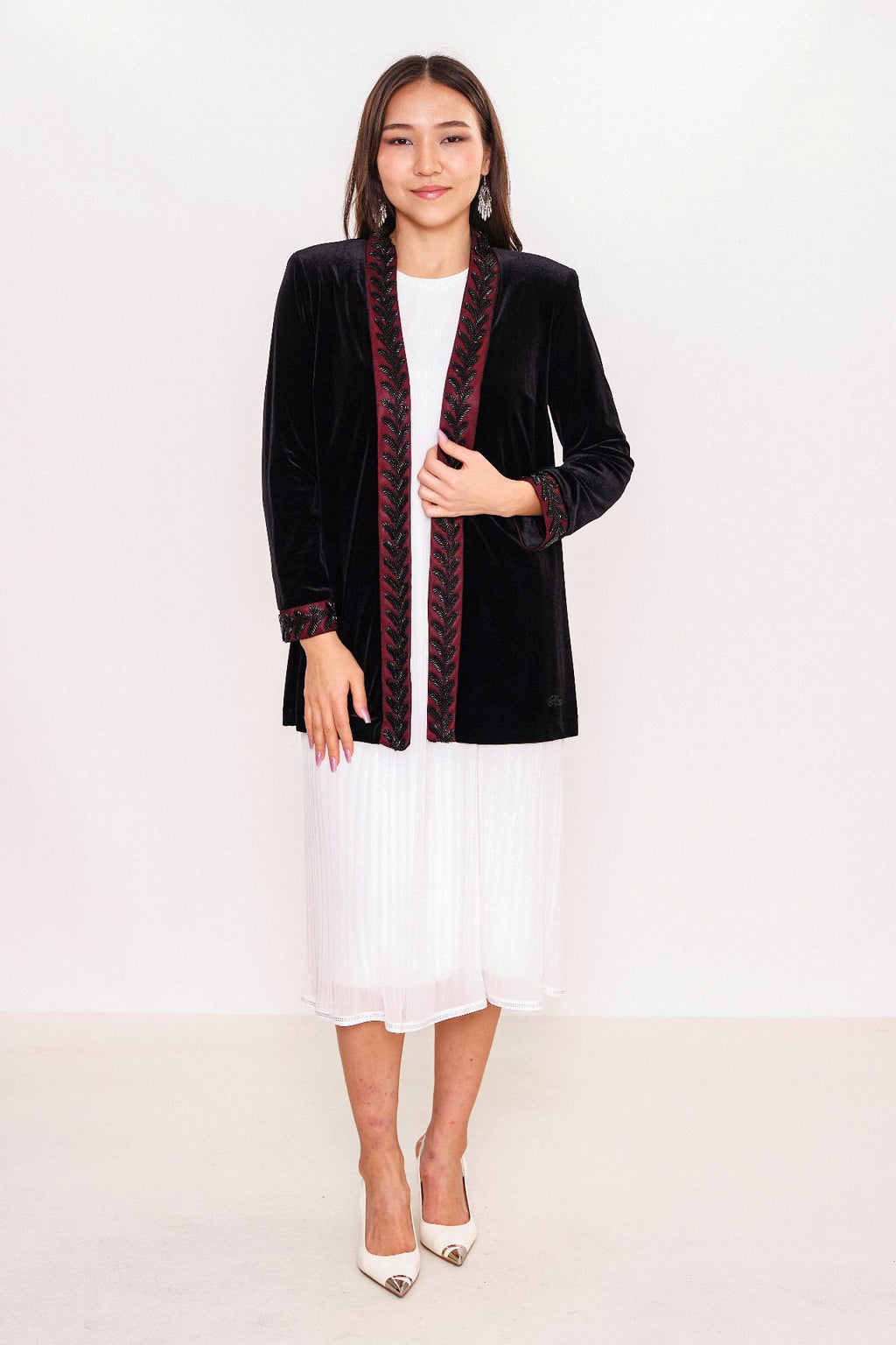 Ksas - Plus Size Cardigan (KSAS4087-K) - 8690202542457