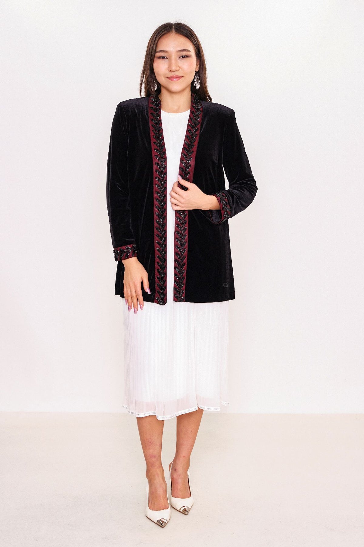 Ksas - Plus Size Cardigan (KSAS4087-K) - 8690202542457