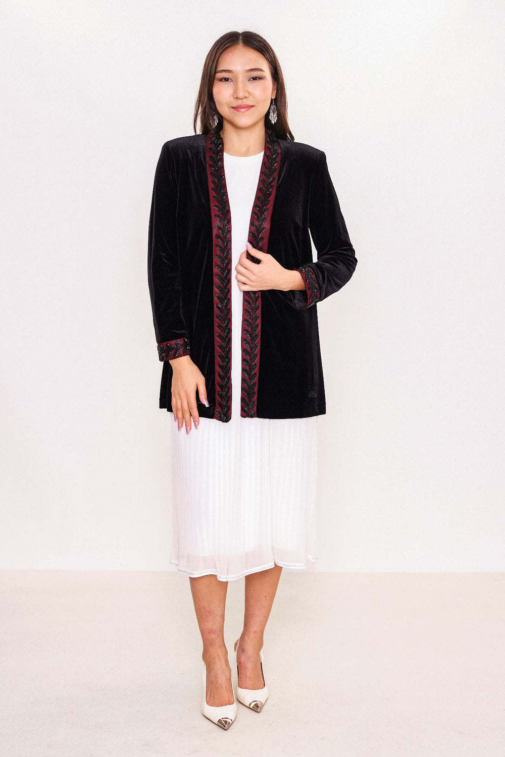 Ksas - Plus Size Cardigan (KSAS4087-K) - 8690202542457