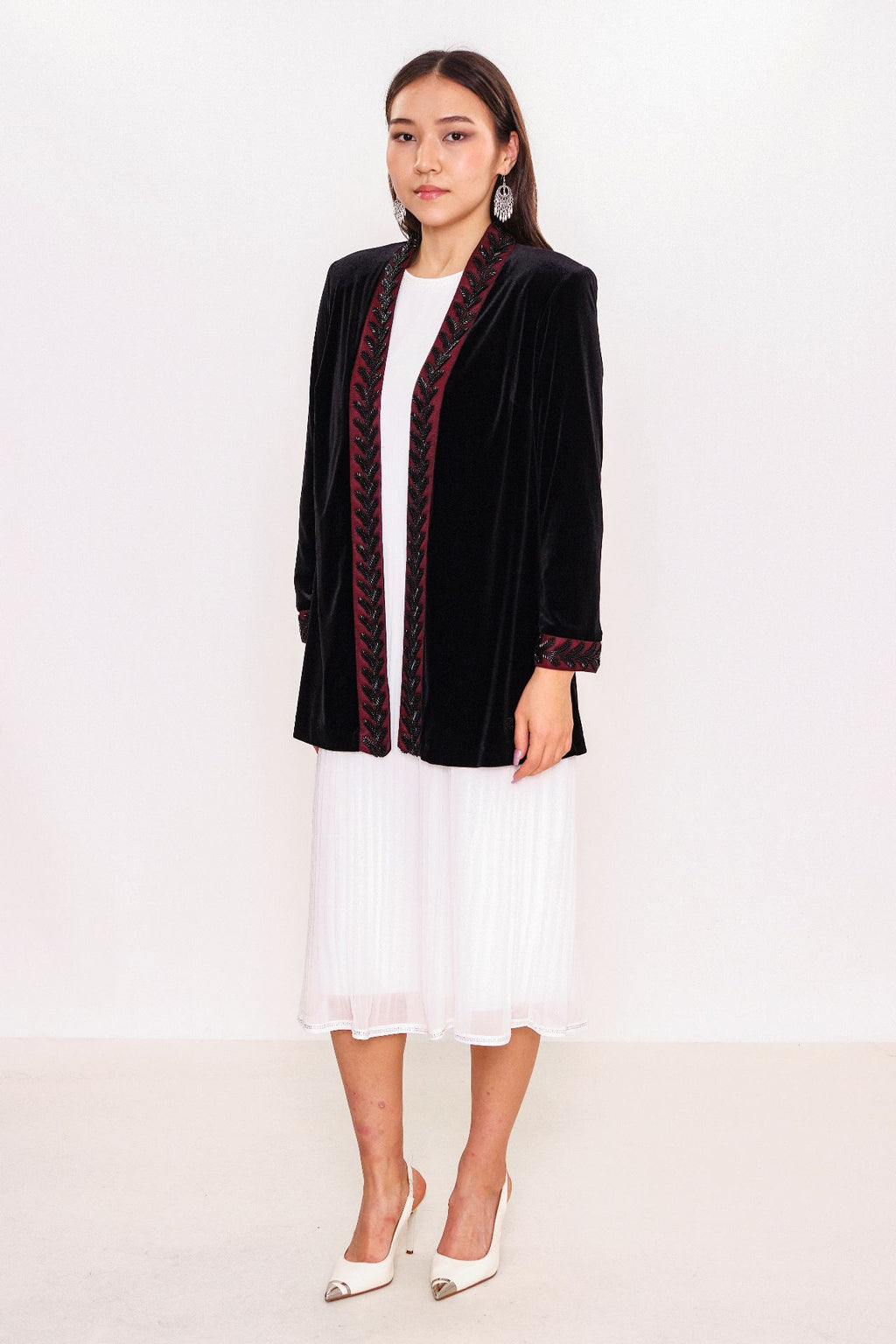 Ksas - Plus Size Cardigan (KSAS4087-K) - 8690202542457