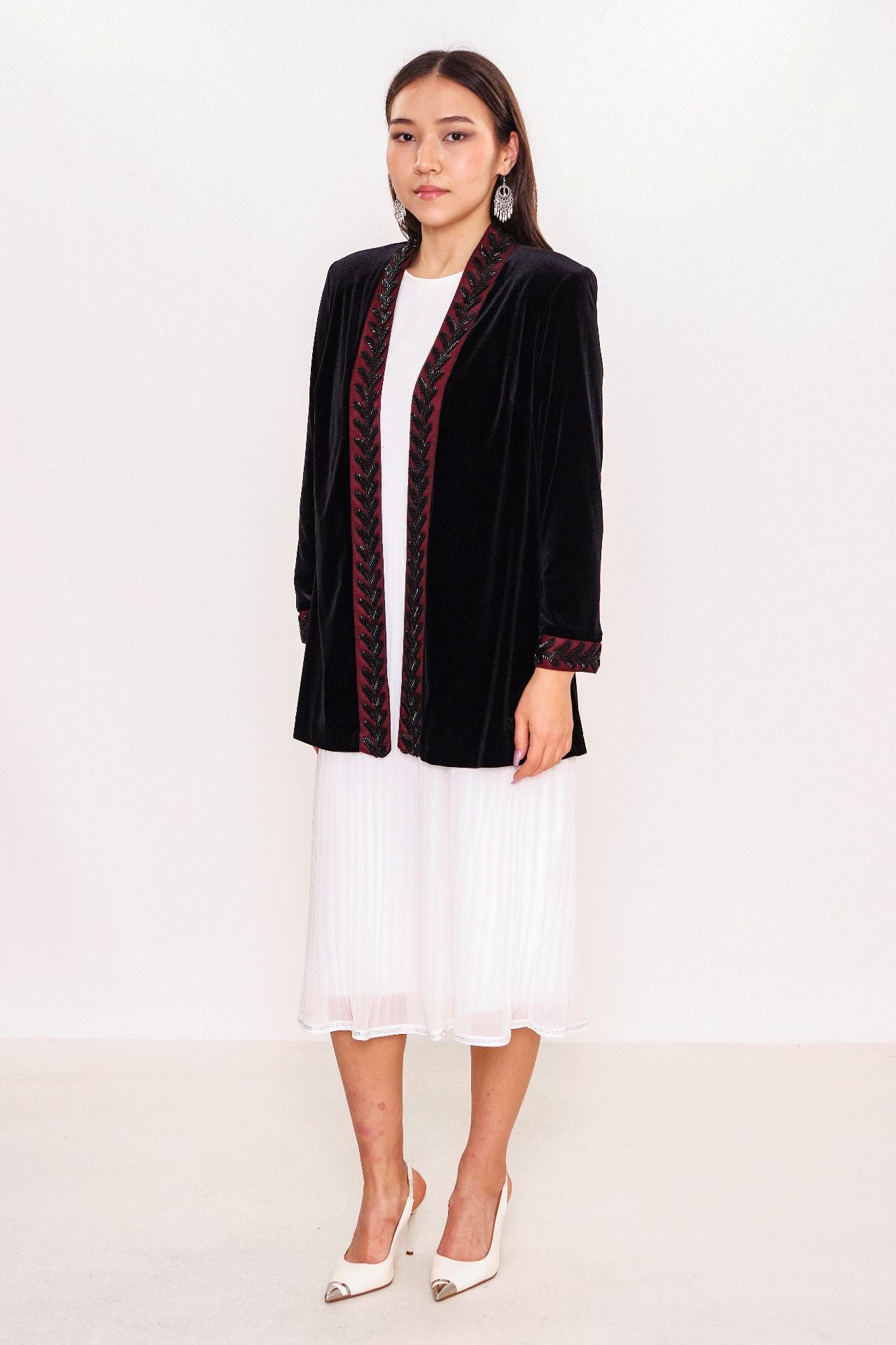 Ksas - Plus Size Cardigan (KSAS4087-K) - 8690202542457