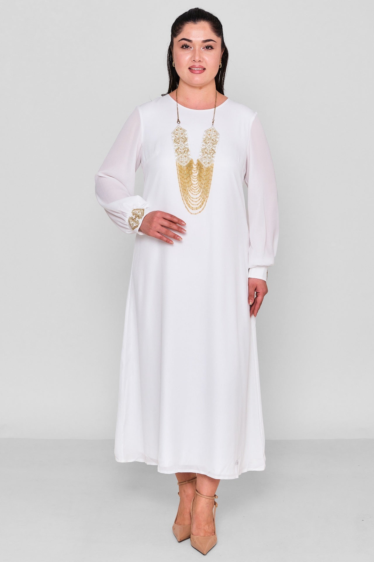 Ksas - Plus Size Dress (KSASEL-1007) - 8690202544697