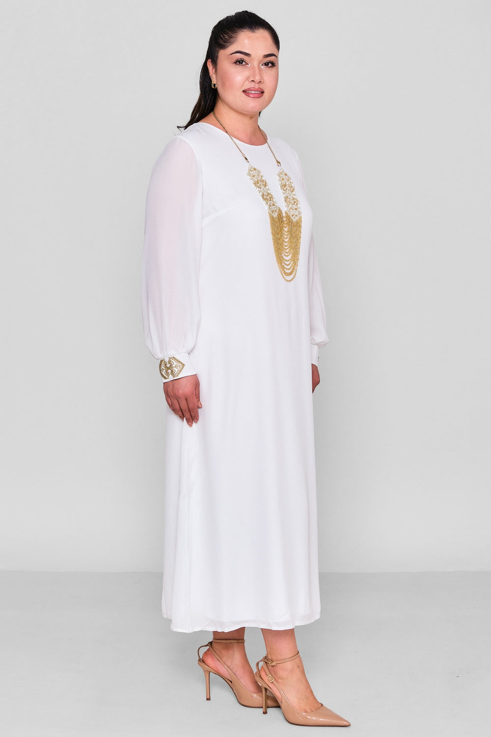 Ksas - Plus Size Dress (KSASEL-1007) - 8690202544697