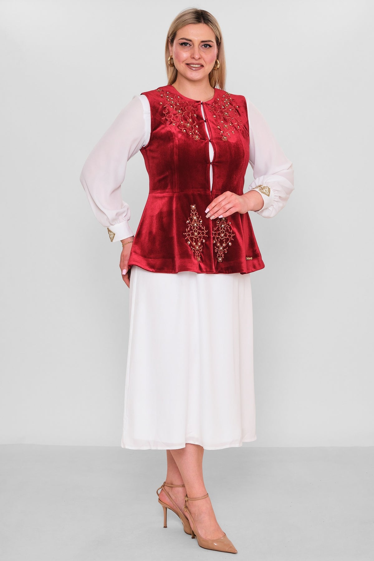 Ksas - Plus Size Waistcoat (KSAS4167)