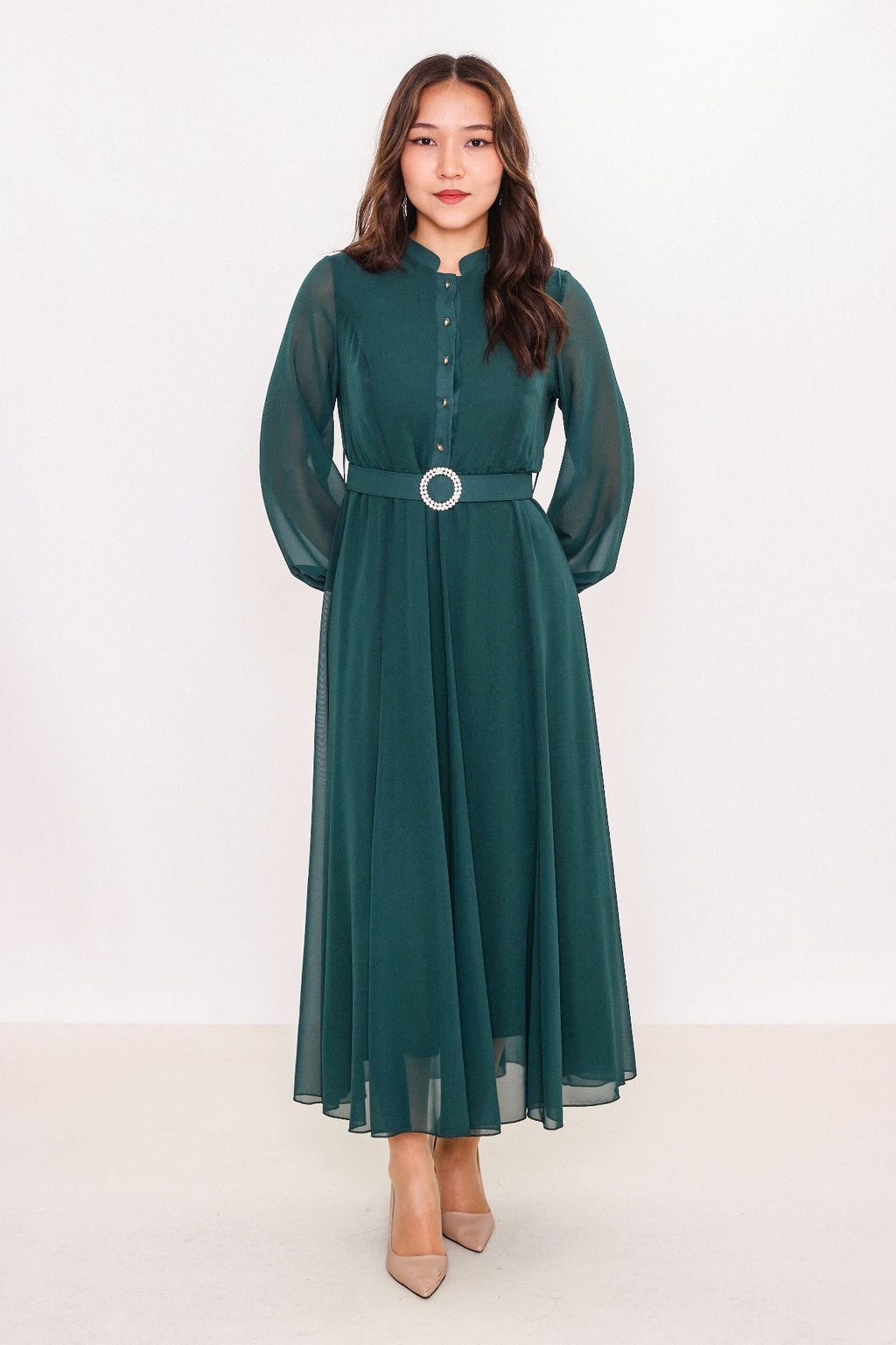 Ksas - Plus Size Dress (KSAS31980-K) - 8690202551992