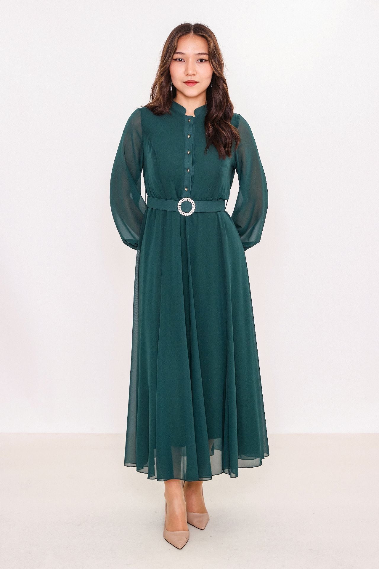 Ksas - Plus Size Dress (KSAS31980-K) - 8690202551992