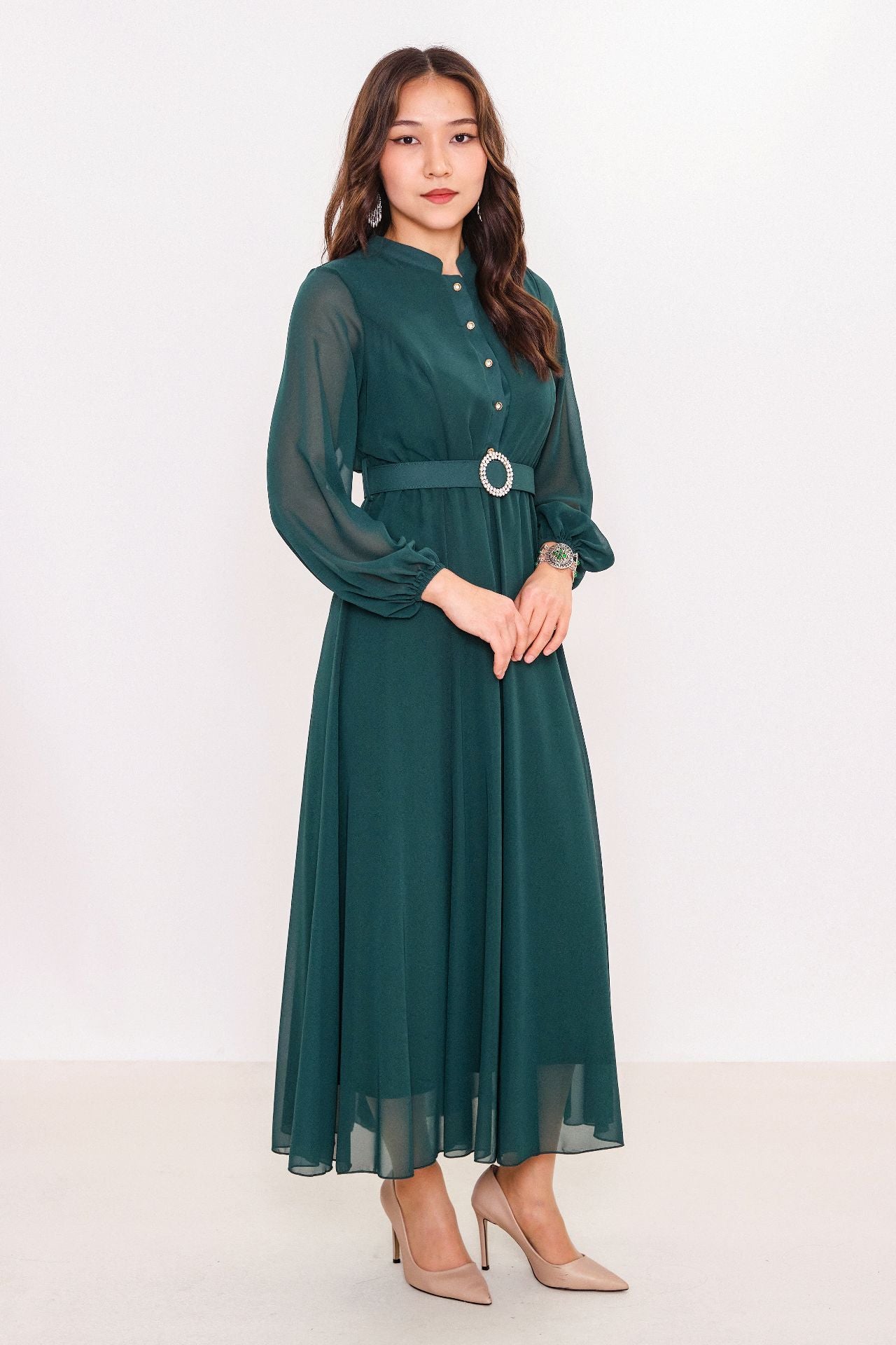 Ksas - Plus Size Dress (KSAS31980-K) - 8690202551992
