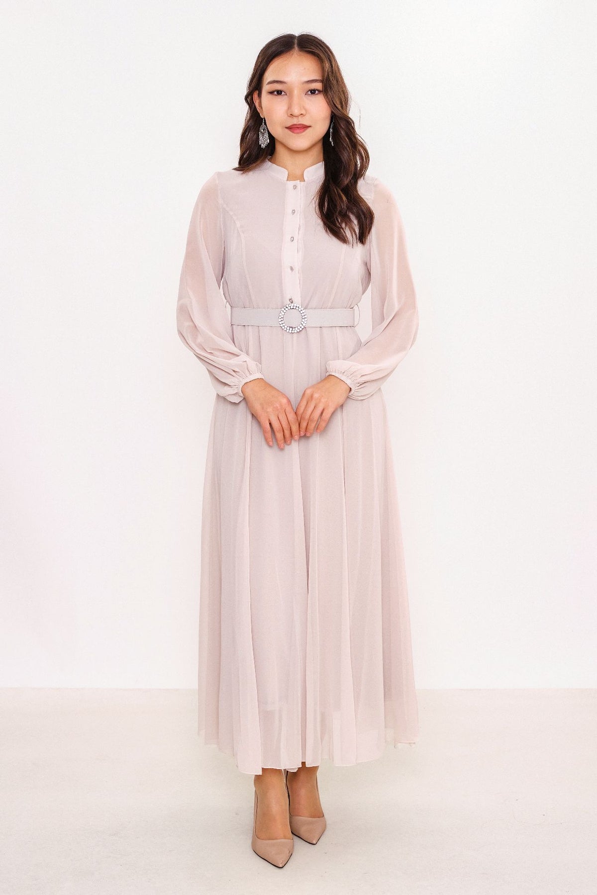 Ksas - Plus Size Dress (KSAS31980-K) - 8690202552005