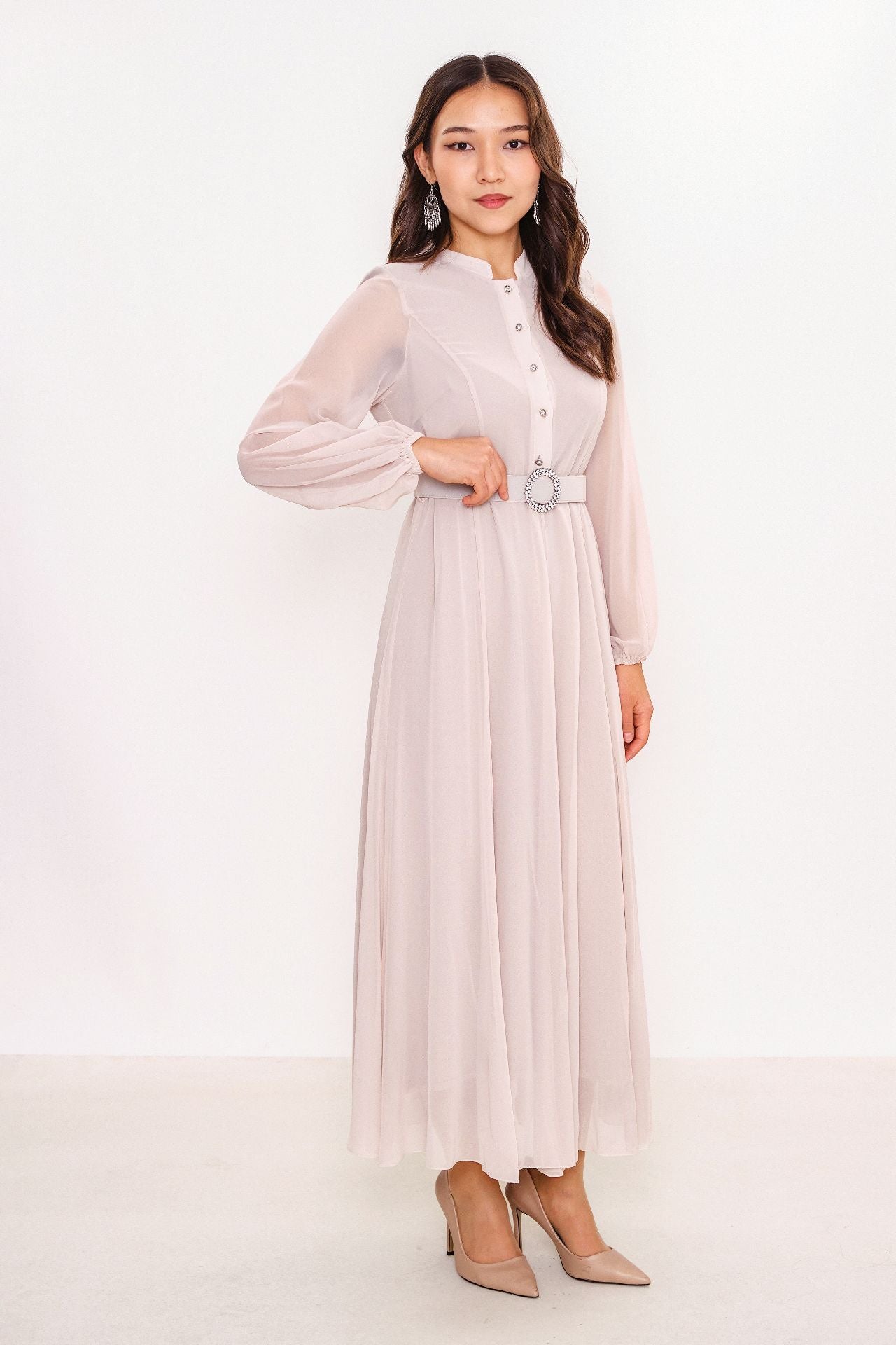 Ksas - Plus Size Dress (KSAS31980-K) - 8690202552005