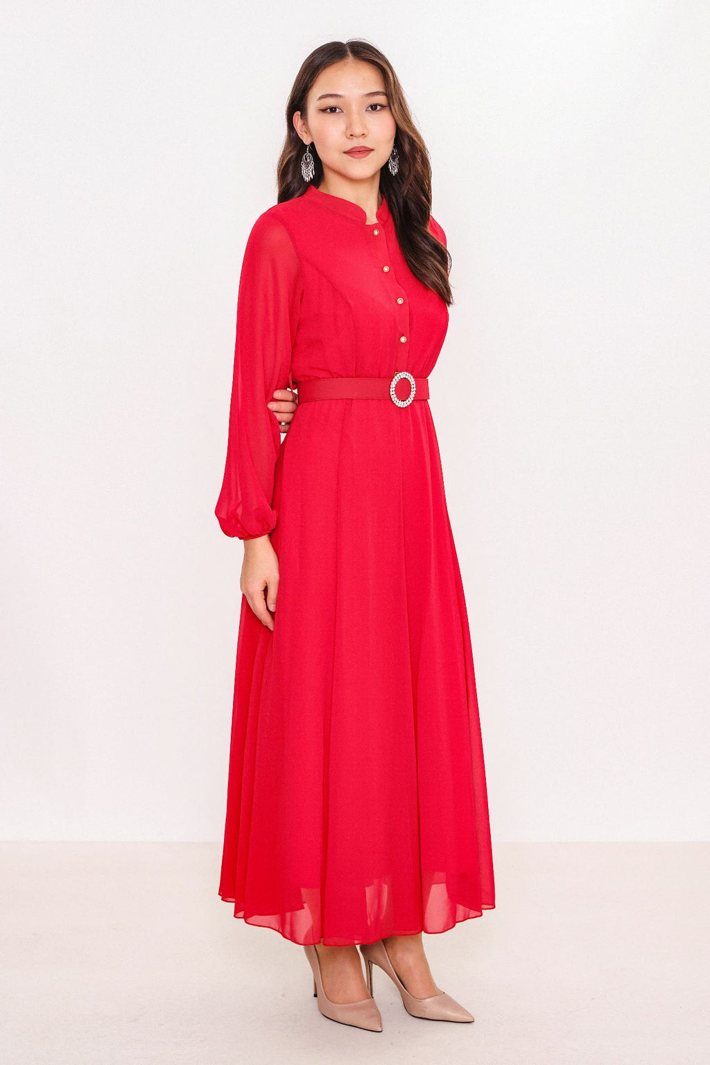Ksas - Plus Size Dress (KSAS31980-K) - 8690202552012