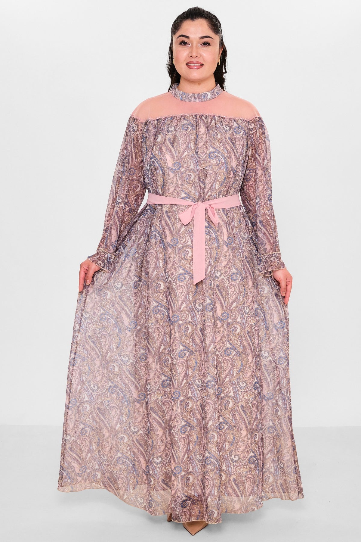 Ksas - Plus Size Dress (KSASEL-1018) - 8690202552050