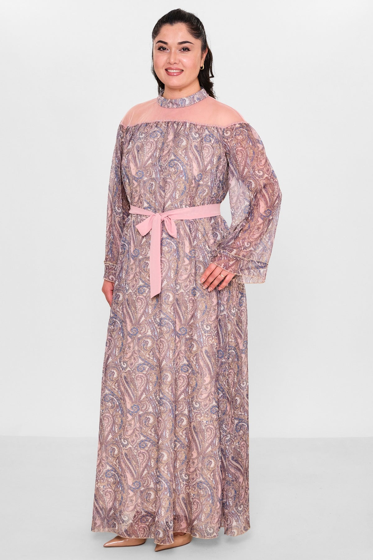 Ksas - Plus Size Dress (KSASEL-1018) - 8690202552050