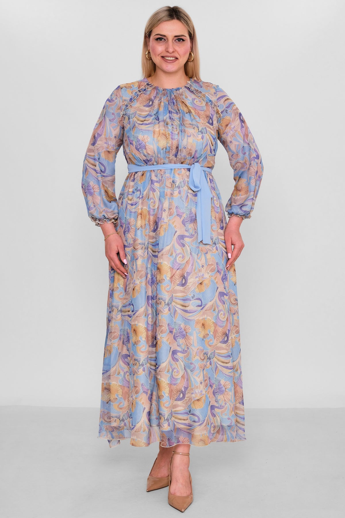 Ksas - Plus Size Dress (KSASEL-1006) - 8690202554191