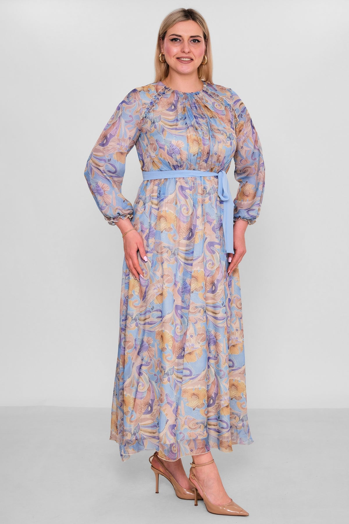 Ksas - Plus Size Dress (KSASEL-1006) - 8690202554191