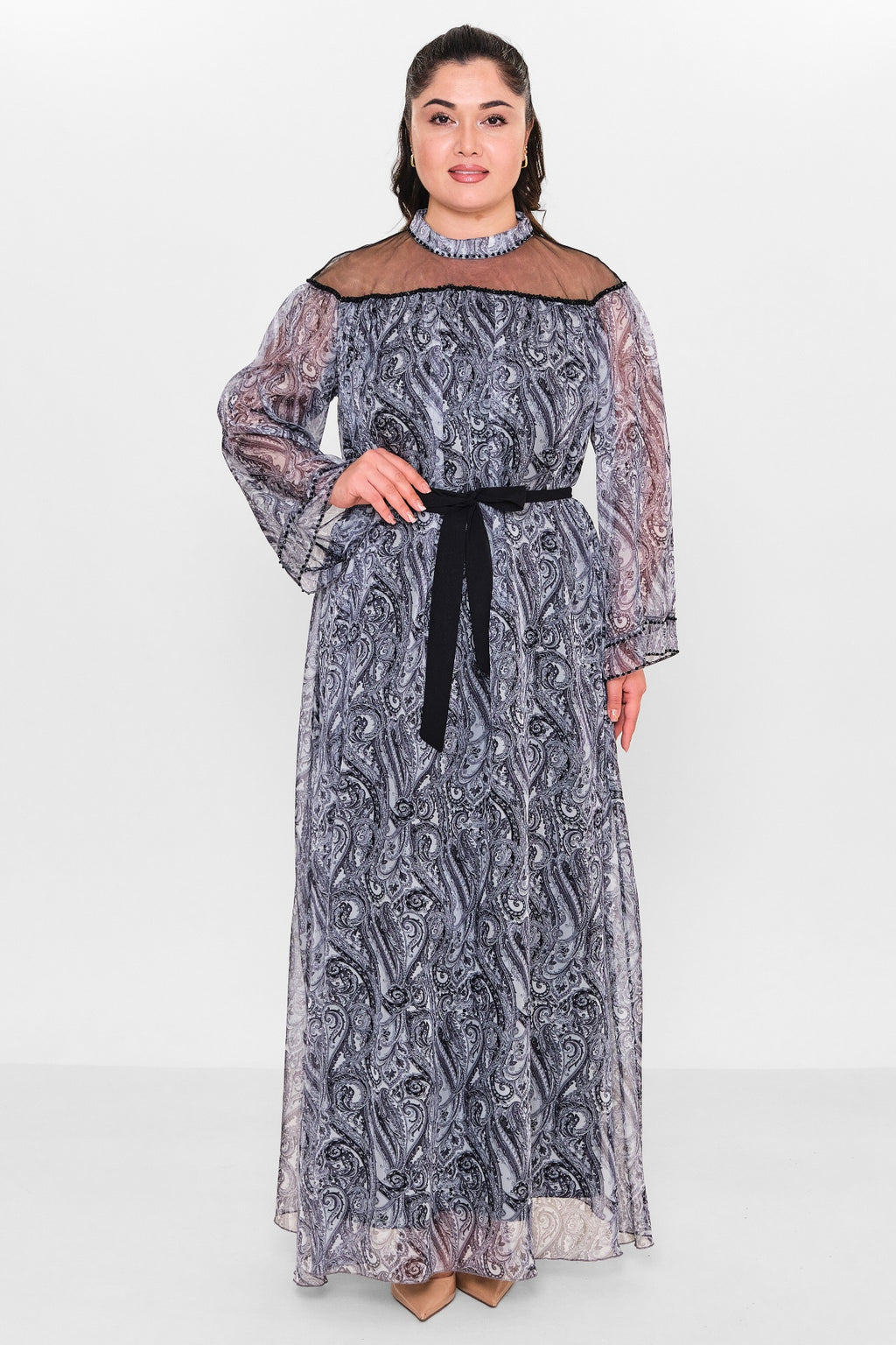 Ksas - Plus Size Dress (KSASEL-1018) - 8690202554245