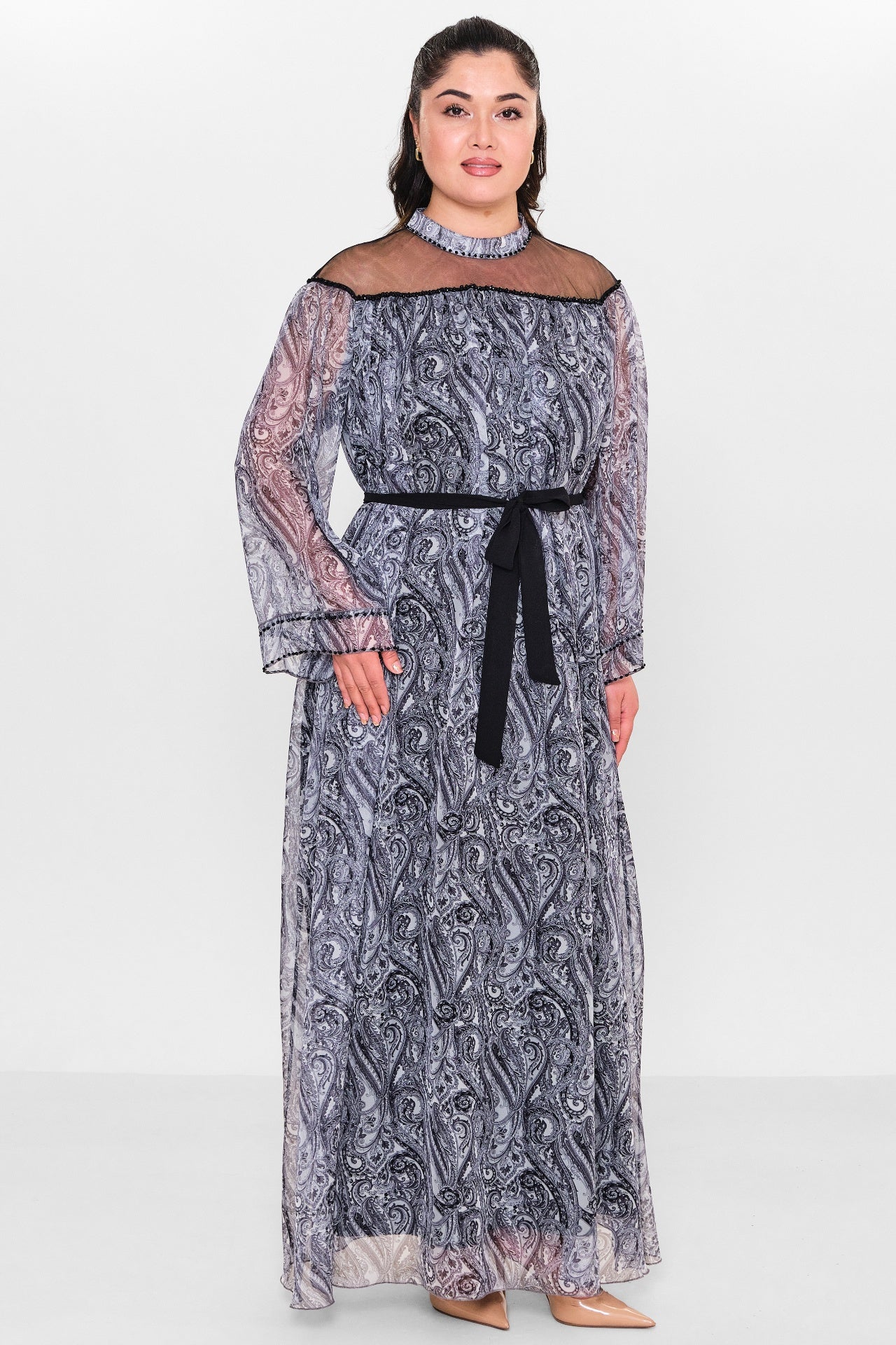 Ksas - Plus Size Dress (KSASEL-1018) - 8690202554245