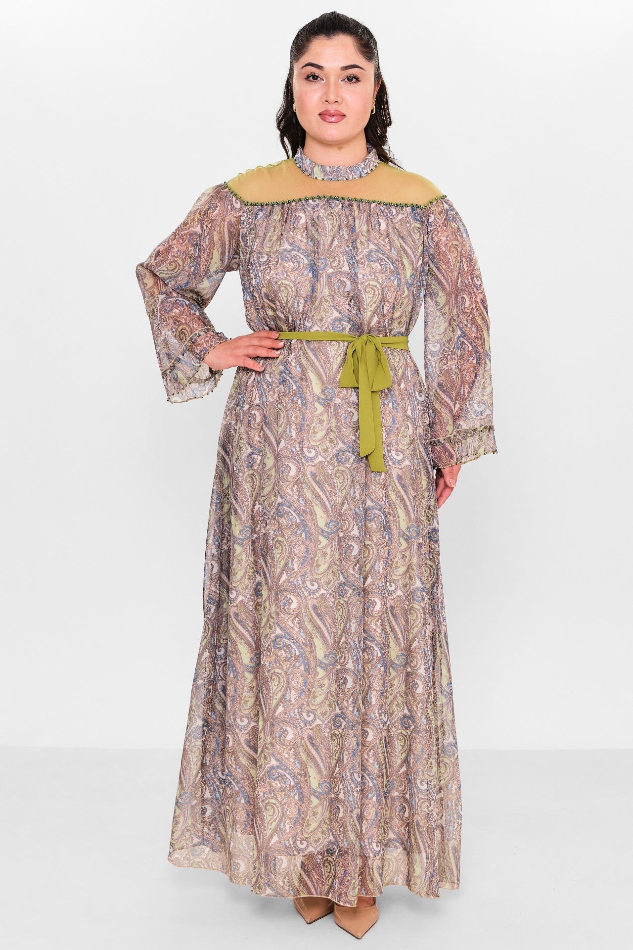 Ksas - Plus Size Dress (KSASEL-1018) - 8690202554252