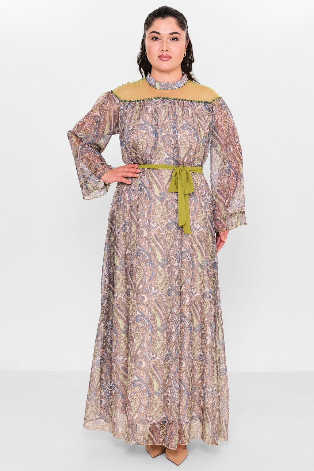 Ksas - Plus Size Dress (KSASEL-1018) - 8690202554252