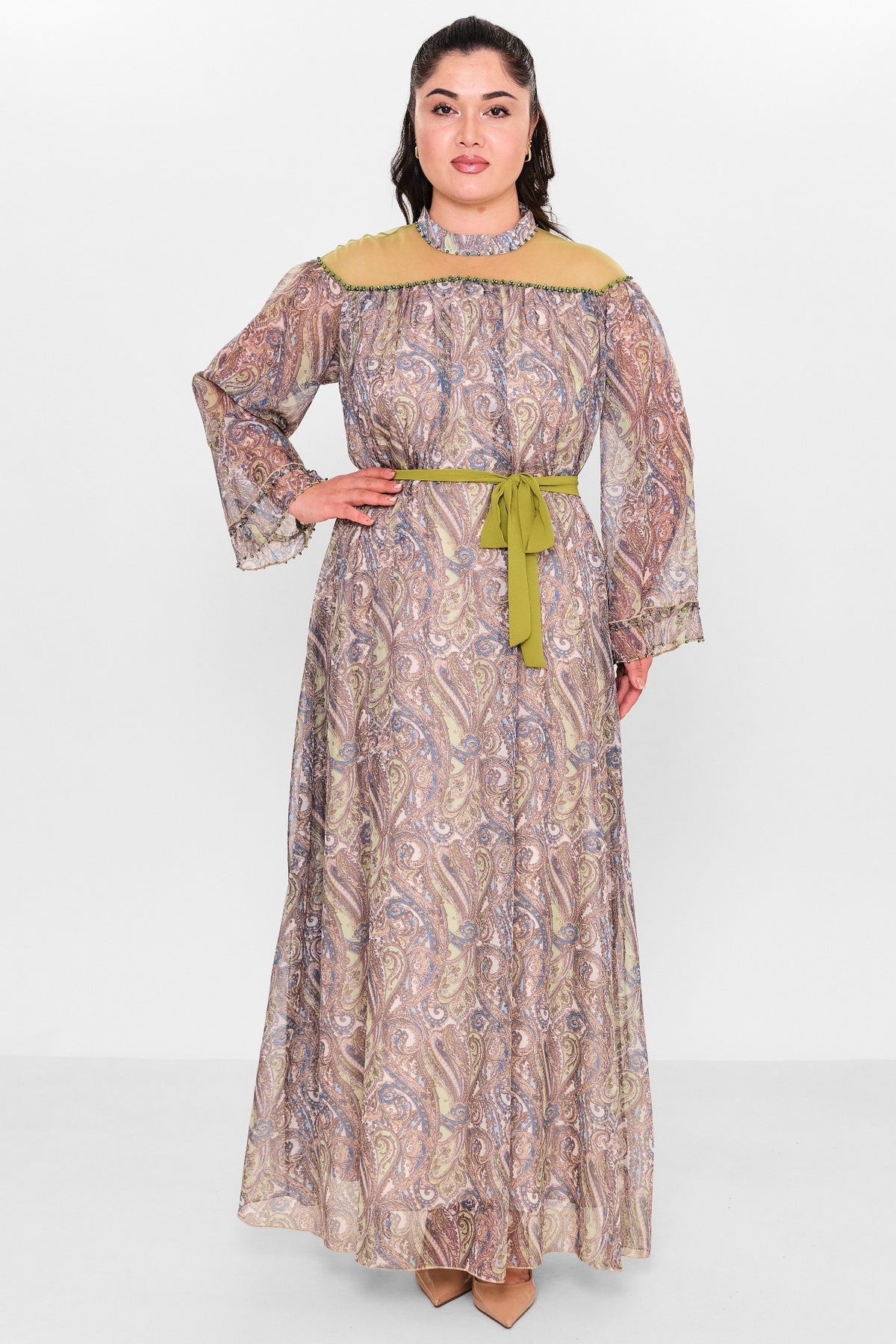 Ksas - Plus Size Dress (KSASEL-1018) - 8690202554252