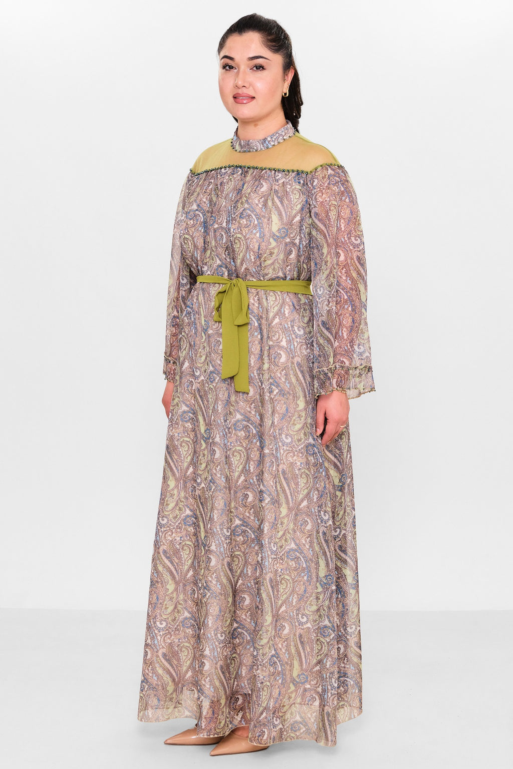 Ksas - Plus Size Dress (KSASEL-1018) - 8690202554252