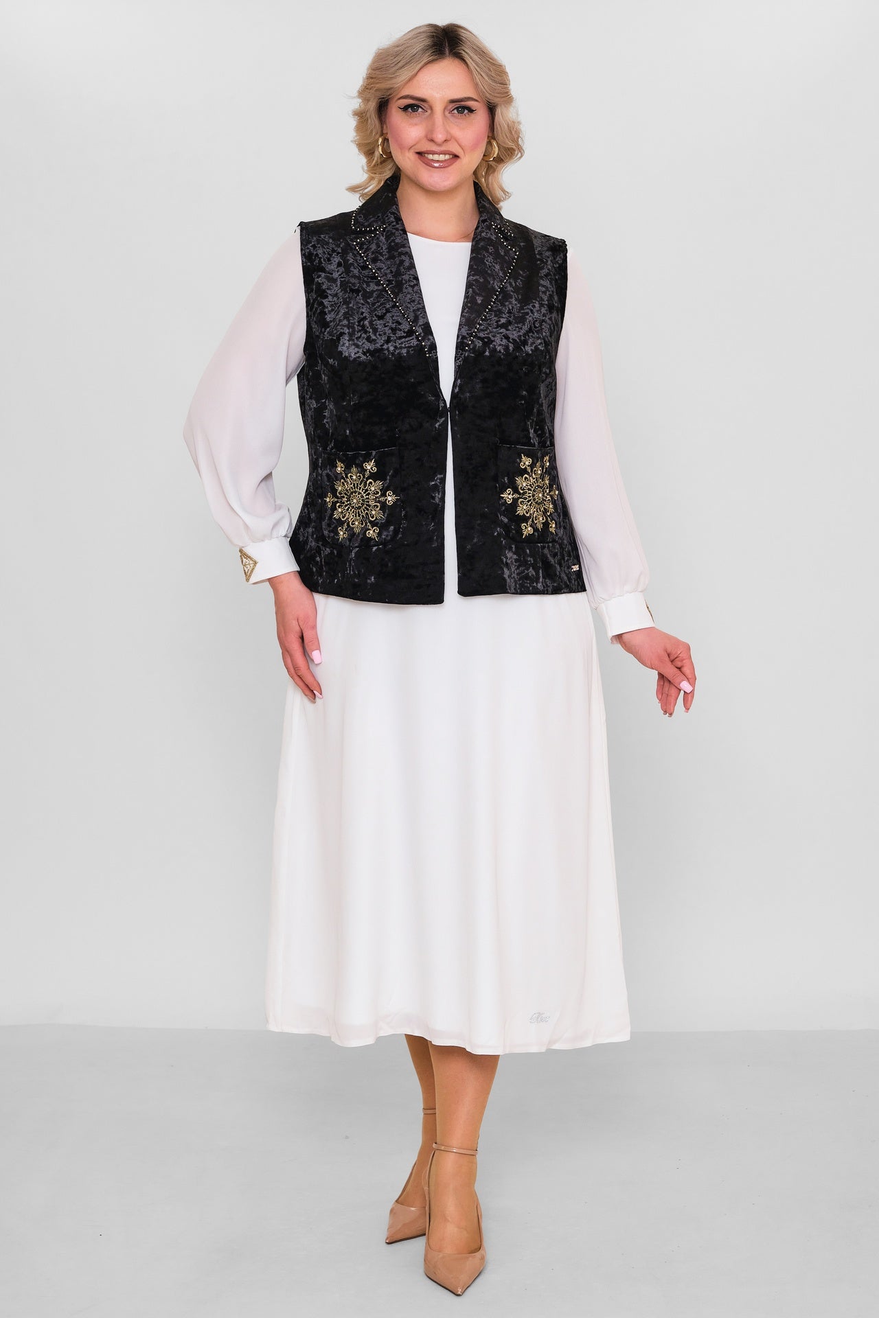 Ksas - Extended Plus Size Cardigan (KSAS4131-1) - 8690202560314